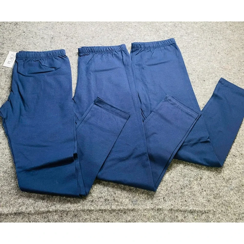 Childrens Place Girls XL 14 Plus Navy Blue Leggings Lot of 3 NWT 3030312